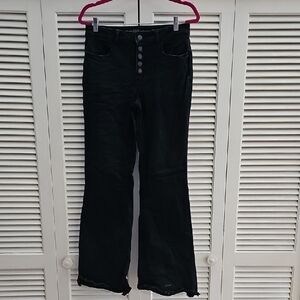 Maurices Black Button-Fly Flare Jeans